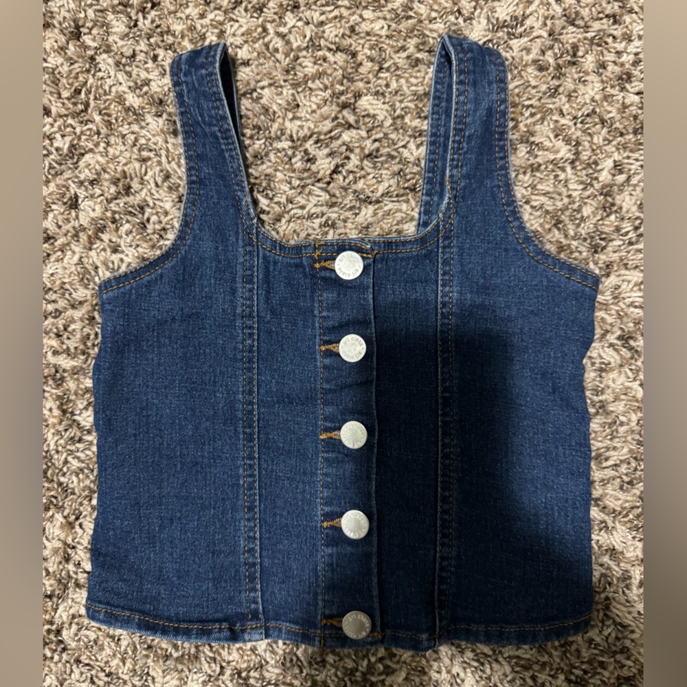 Cat & Jack Blue Denim Button-Up Kids Top
